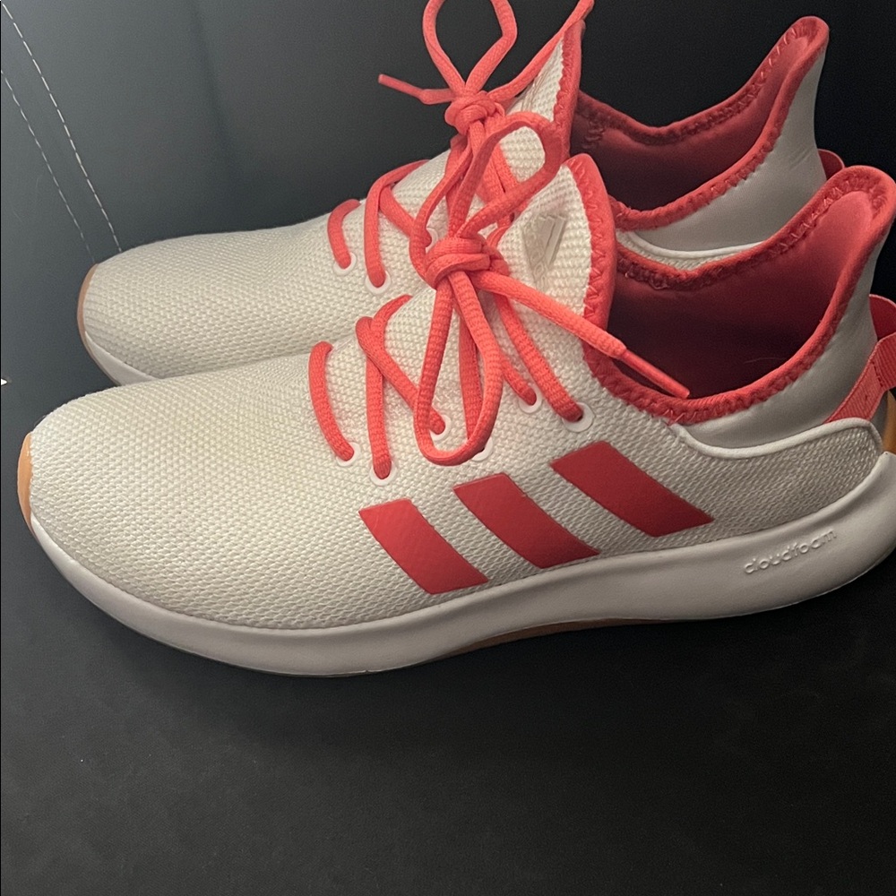 adidas White and Red Athletic Shoes